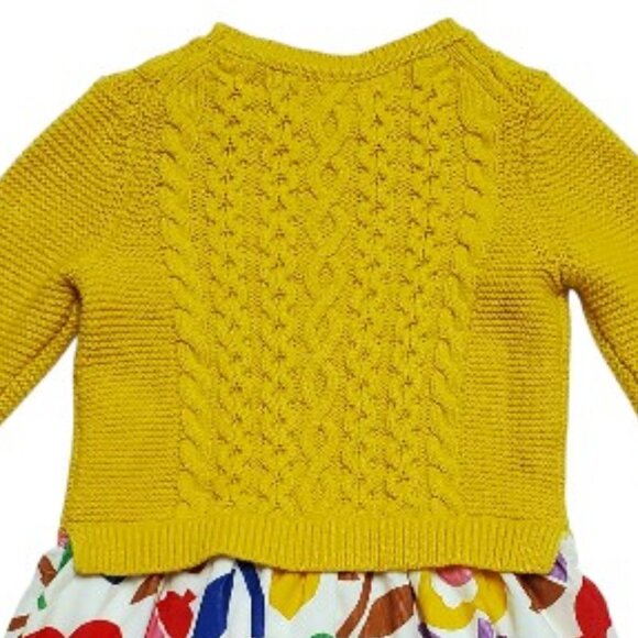 NWT Mini Boden Floral Sweater Dress Size 2-3Y Wool Alpaca - Picture 6 of 7